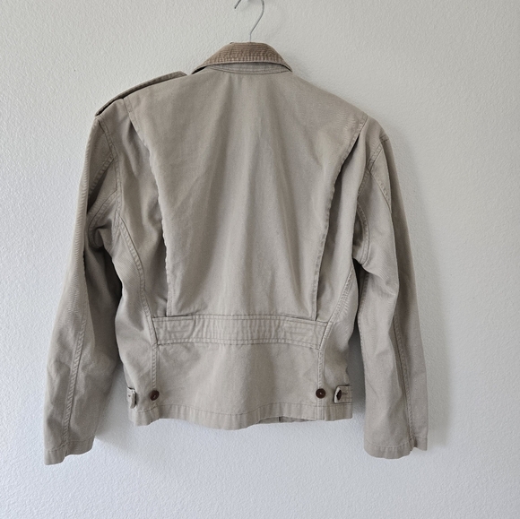 Ralph Lauren Blue Label Vintage Canvas Cotton Jacket Corduroy Collar size Small - Picture 11 of 16